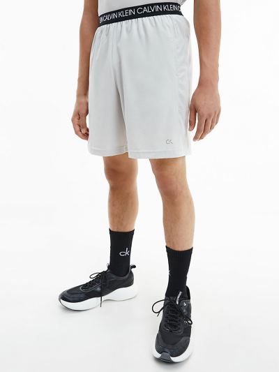 Calvin Klein Ruhák HU770604 | Calvin Klein Logo Waistband Gym Férfi Rövidnadrág Szürke